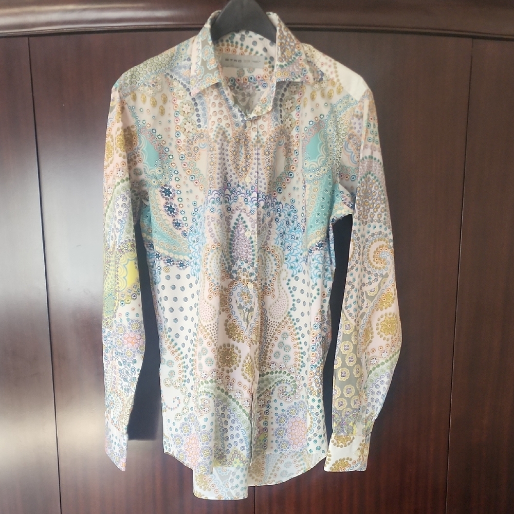 Etro Men's Colorful Paisley Button Down Shirt